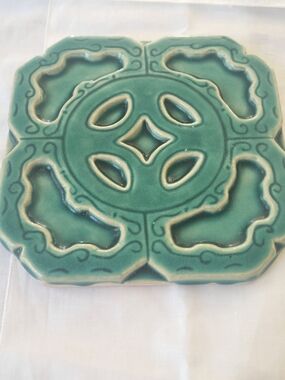 Vintage Olana State Historic Site Bell Tower Jade Tile Ceramic Wall Plaque